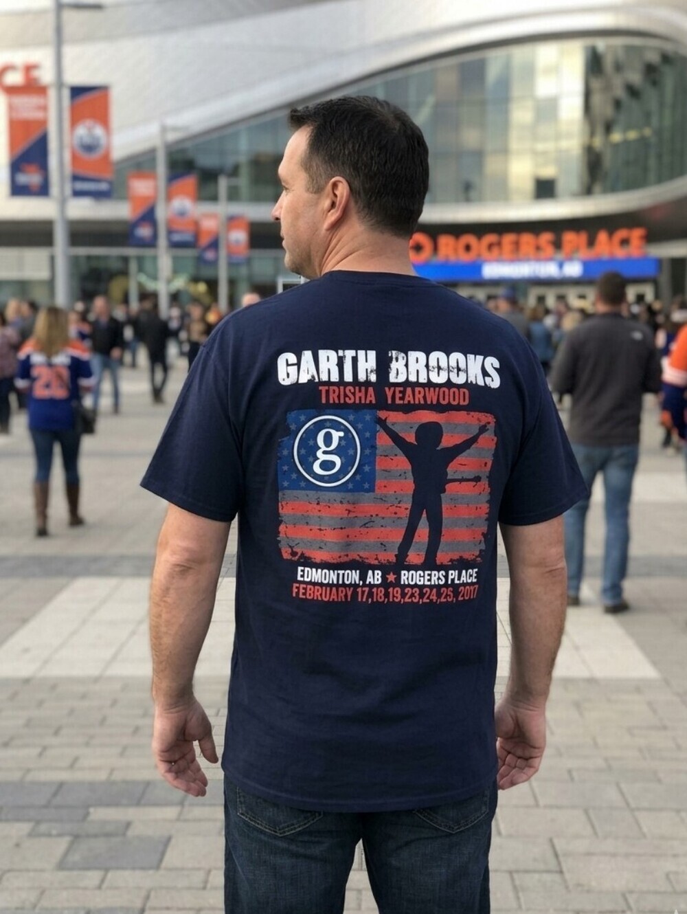 GARTH BROOKS & TRISHA YEARWOOD Edmonton, Alberta February 2017 Concert T-shirt